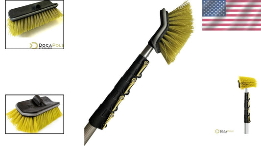 DOCA 6-24 Ft Scrub Brush & Extension Pole - Versatile Outdoor Cleaning Solution