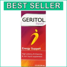 Load image into Gallery viewer, Everyday Liquid Energy Support with B-Vitamins &amp; Iron - Gluten-Free Supplement