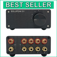 Load image into Gallery viewer, Sturdy 4 in 1 RCA Audio Switcher with Gold-Plated Connectors for Audiophiles