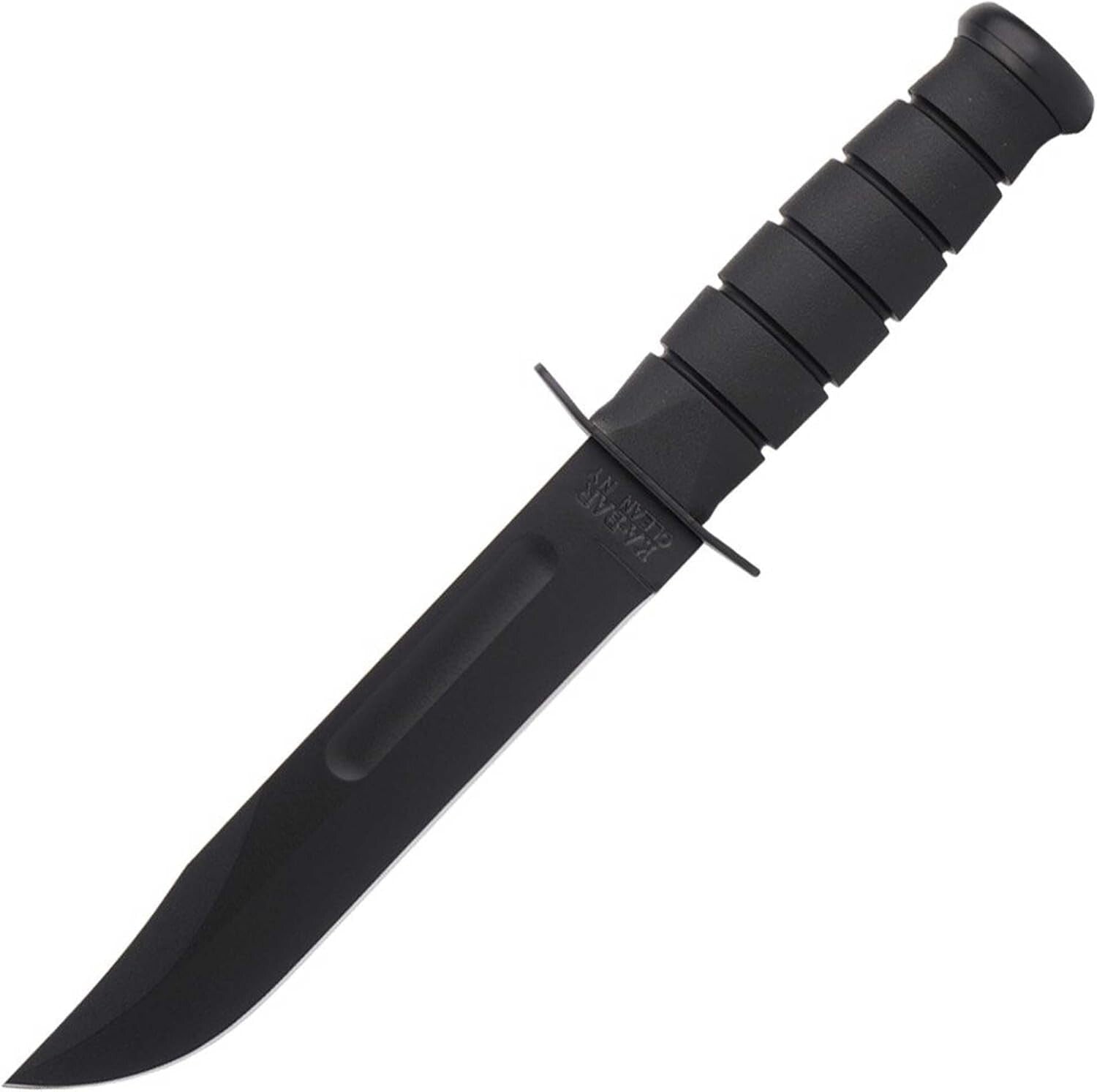 American-Style 7-Inch Black Knife with Sturdy Hard Sheath - Ideal for Hunting