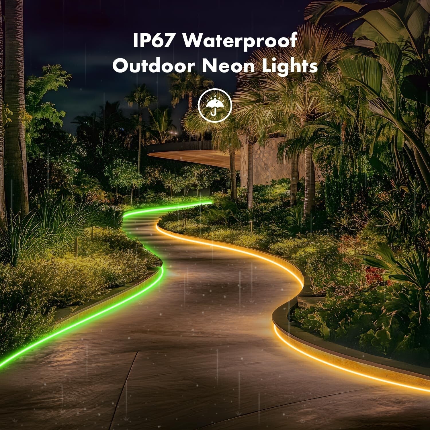 Cuttable Neon Rope Lights 100FT - App & Remote Control with 16 Million Colors