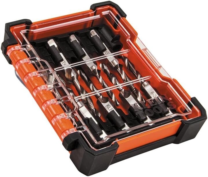 8-Piece Drill Tap Tool Kit – Quick Connect for Aluminum, Brass, Copper, and More