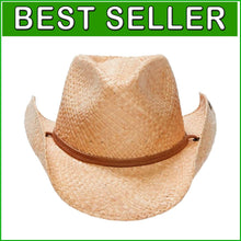 Load image into Gallery viewer, Stylish Men's Cowboy Hat - 3 1/2" Brim &amp; Leather Hat Band for Outdoor Fun