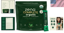 Load image into Gallery viewer, Zena Organic Super Greens Powder - 90+ Vitamins &amp; Fiber, Watermelon Citrus Flav