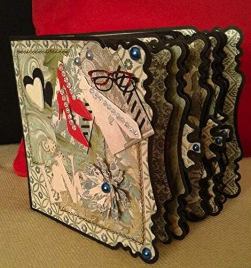 Art Deco Mini Album Die-Cuts 15x15CM - Perfect for Scrapbooking & DIY Cards