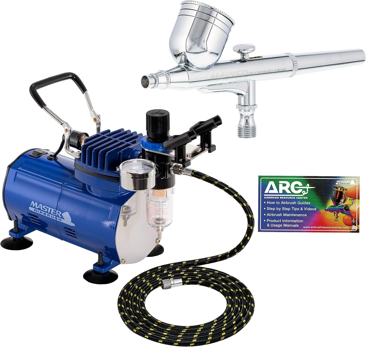 Portable Dual-Action Airbrush Kit with Powerful Compressor for Creative Hobbies