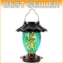 Load image into Gallery viewer, Attractive Solar Hanging Hummingbird Feeder - Weatherproof &amp; Beautiful Decor