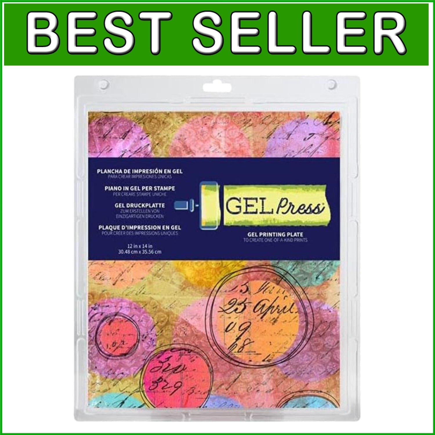 Durable 12" x 14" Gel Print Plate - Perfect for Card Making and Scrapbooking