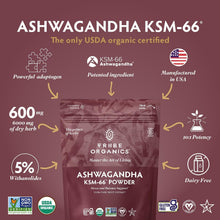 Load image into Gallery viewer, Organic Mood Support &amp; Energy Boost - KSM-66 Ashwagandha Extract Powder 100g