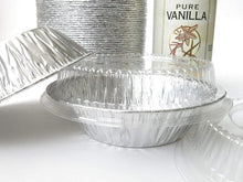 Load image into Gallery viewer, KitchenDance Disposable Aluminum Foil Pie Pans - 5" Mini Baking Tins, 100 Count