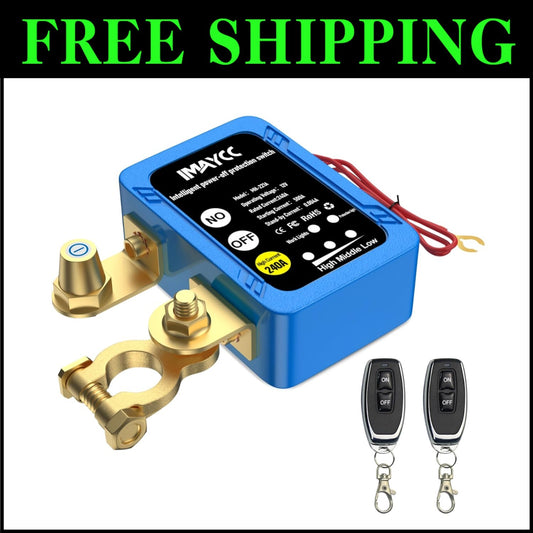 Innovative Remote-Controlled Battery Disconnect Switch – 240A for Auto, RV, Boat
