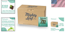 Load image into Gallery viewer, Intoxicating Organic Spring Jasmine Green Tea - 100 Silk Foil Bags Inside