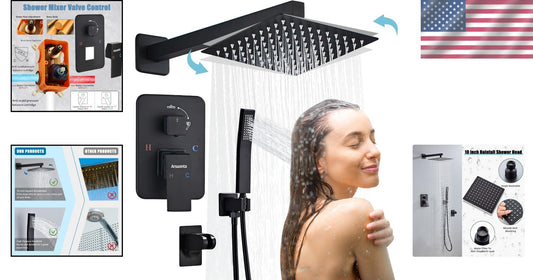 Durable Stainless Steel Shower Faucet Set with Pressure-Balanced Handheld Shower