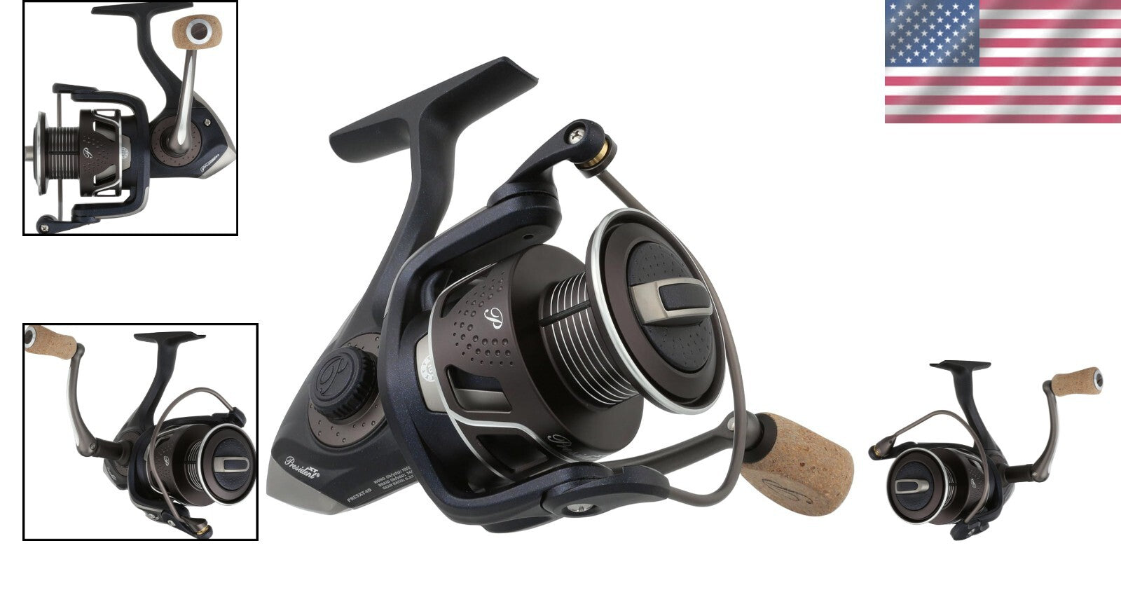 Compact President XT Spinning Fishing Reel – 10-Bearing System, Smooth Operation
