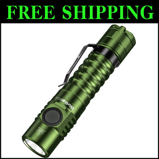 Compact Rechargeable LED Flashlight - IP68 Rated Waterproof & Magnetic Tail Cap