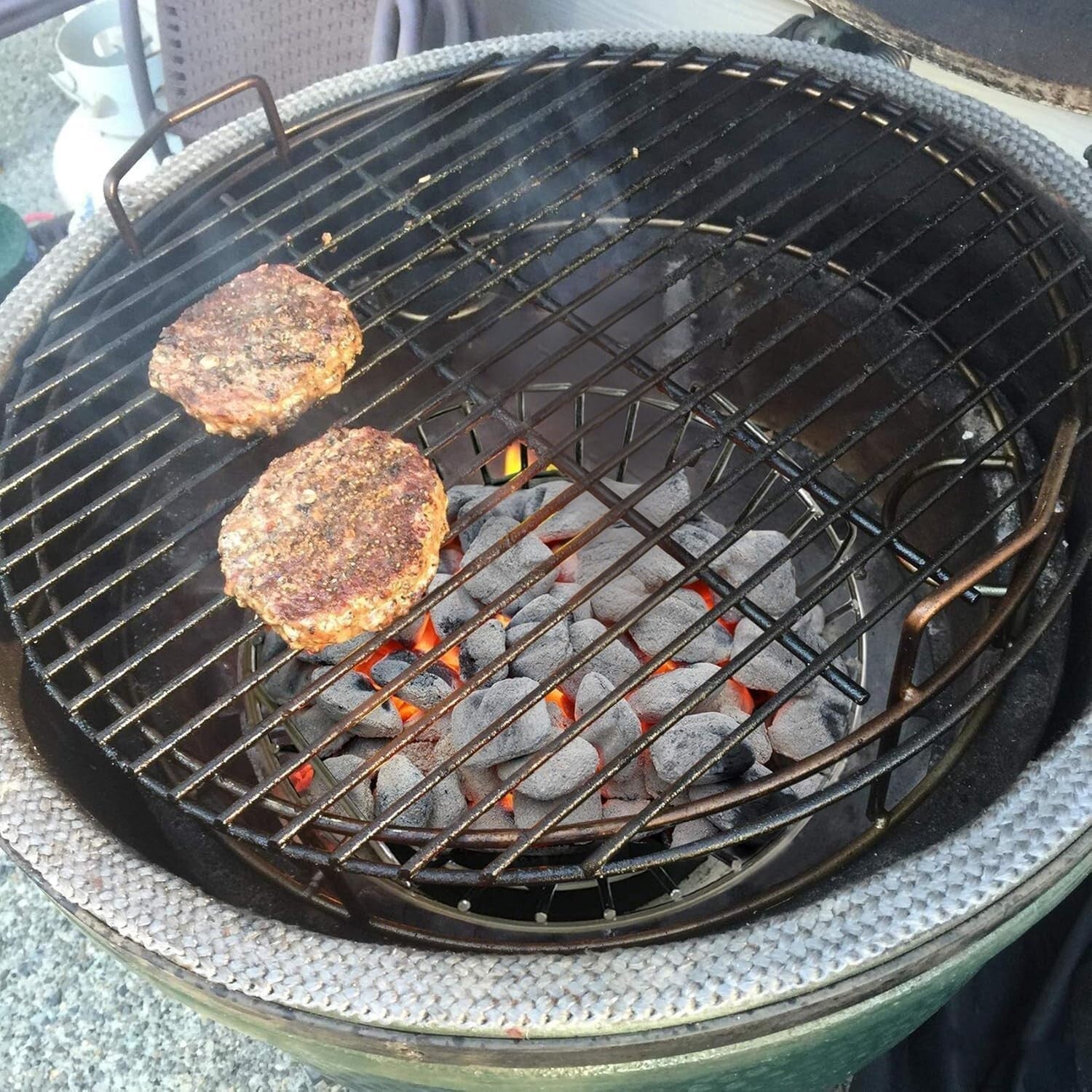 Stainless Steel Charcoal Ash Basket for Large Kamado Joe & Big Green Egg Grills