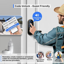 Load image into Gallery viewer, Biometric Keyless-Entry Smart Lock - Fingerprint &amp; Code Touchscreen Gold Design