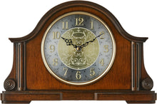 Load image into Gallery viewer, Timeless Chadbourne Analog Clock – Old World Walnut Finish, Tabletop Design