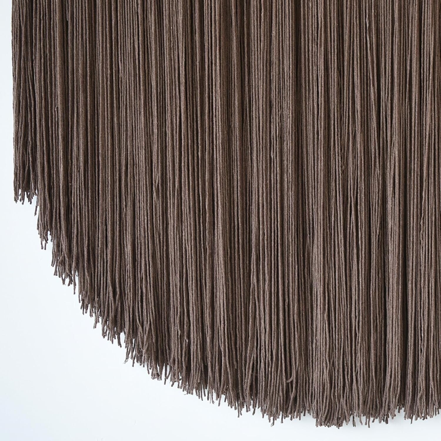 Exquisite Brown Macrame Tapestry with Beaded Detail - Art for Every Space