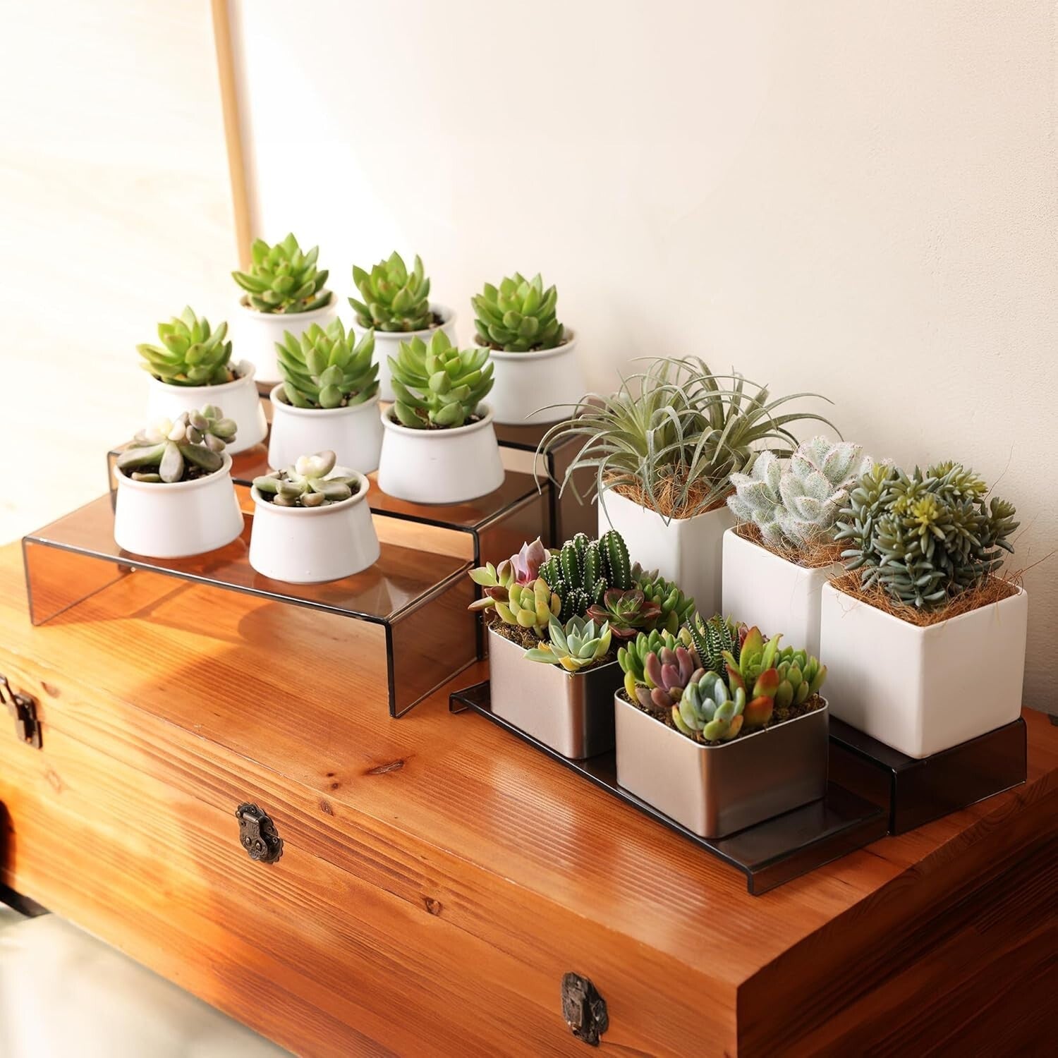 10 Durable Rectangular Acrylic Risers with Crystal-Clear Visibility for Displays