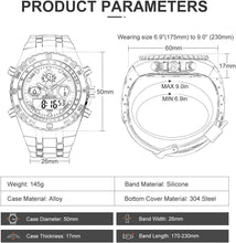 Load image into Gallery viewer, Big Face Luxury Military Watch – 3ATM Waterproof &amp; Multi-Functional Features