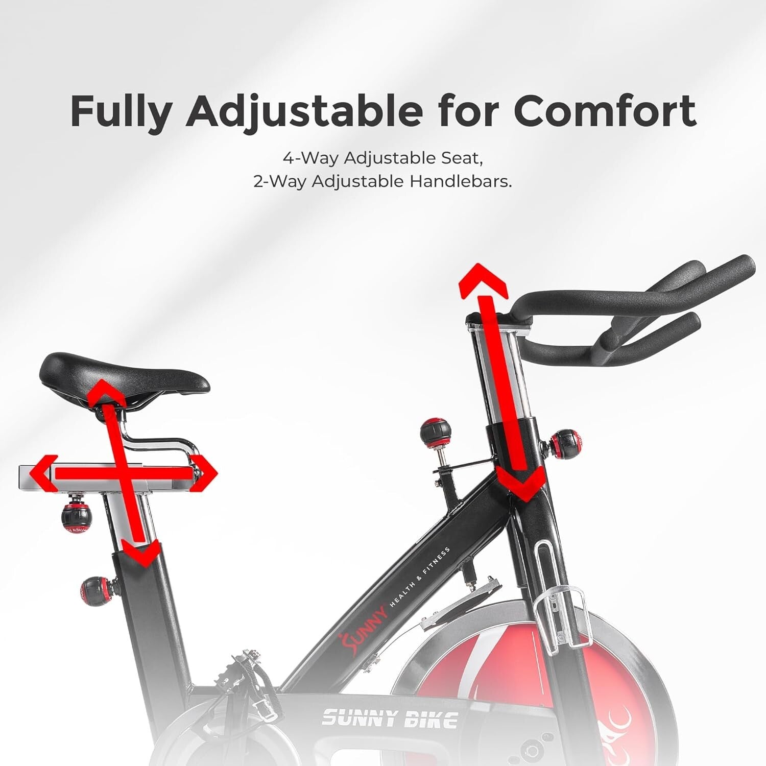4-Way Adjustable Stationary Exercise Bike for Home Cardio & Convenient Storage