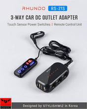 Load image into Gallery viewer, Stylish 3-Way Cigarette Lighter Adapter with Remote Touch Control &amp; USB Charging