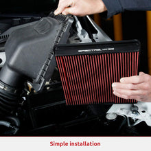 Load image into Gallery viewer, Universal Clamp-On High-Flow Air Filter: Red, 8.75” Height for Power &amp; Savings
