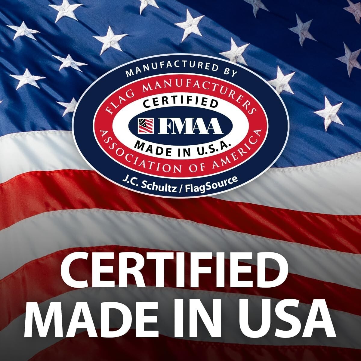 Beautifully Embroidered 8x12'' PolyExtra American Flag for Patriotic Displays