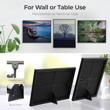 Load image into Gallery viewer, Versatile Set of 6 Black 8x10 Picture Frames for Portrait &amp; Landscape Display