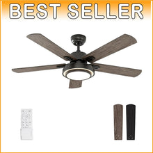 Load image into Gallery viewer, Energy-Efficient 52 Inch Ceiling Fan with Noiseless DC Motor &amp; Remote Control