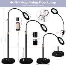 Load image into Gallery viewer, Adjustable 10X Magnifying Glass with Stepless Dimming LED for Seamless Crafting