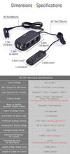 Load image into Gallery viewer, Stylish 3-Way Cigarette Lighter Adapter with Remote Touch Control &amp; USB Charging