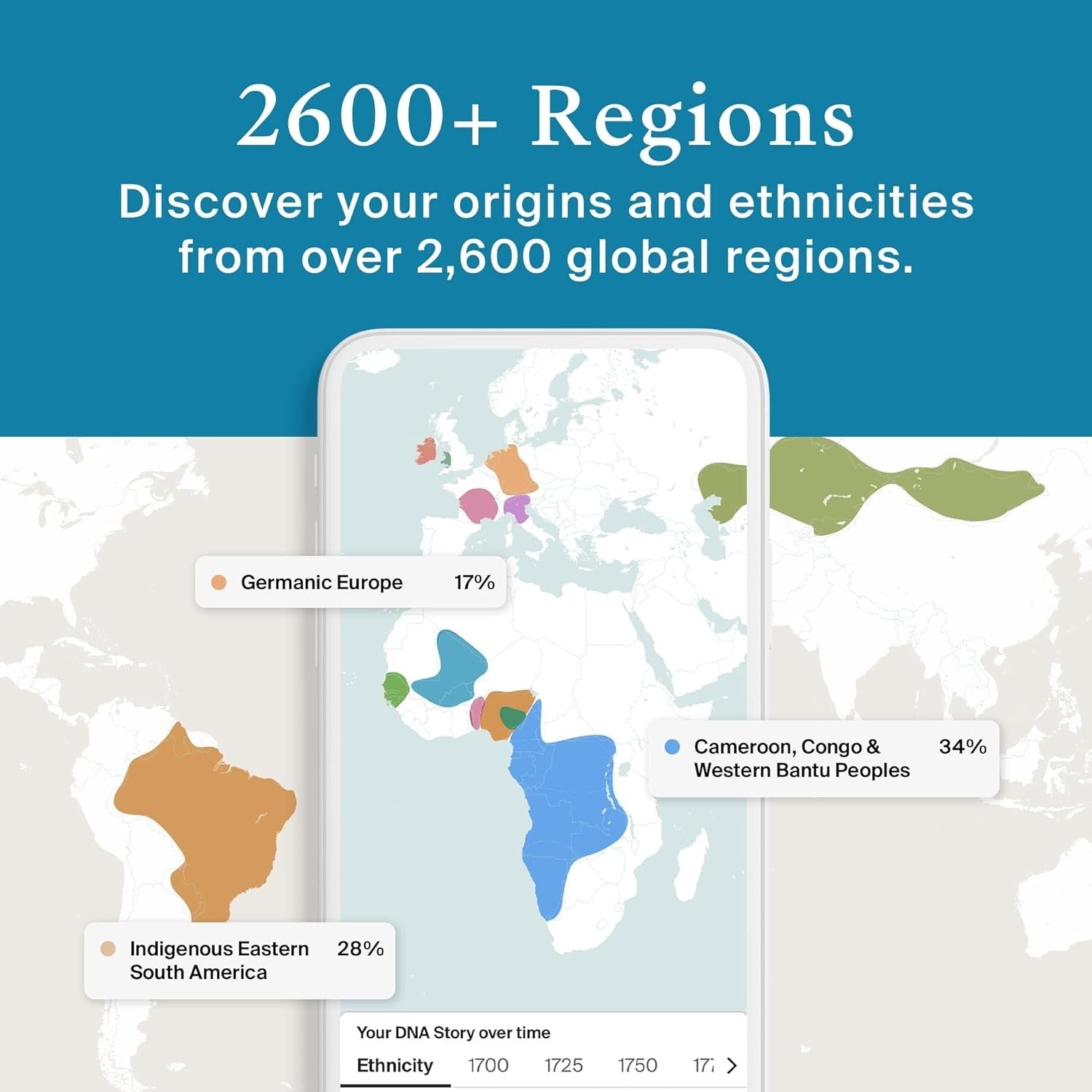 Interactive DNA Ethnicity Test Kit: Explore Ancestry & Family Trees Effortlessly