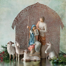 Load image into Gallery viewer, Intricately Carved Holy Family Display - Ideal for Smaller Nativity Collections