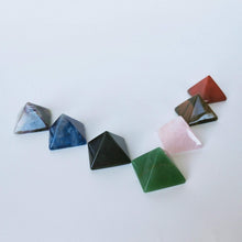 Load image into Gallery viewer, Natural Chakra Healing Crystal Pyramids Set - Seven Handcrafted Pieces - 1.5 in