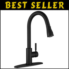 Load image into Gallery viewer, Single Handle Kitchen Faucet with Retractable Sprayer &amp; Easy Installation