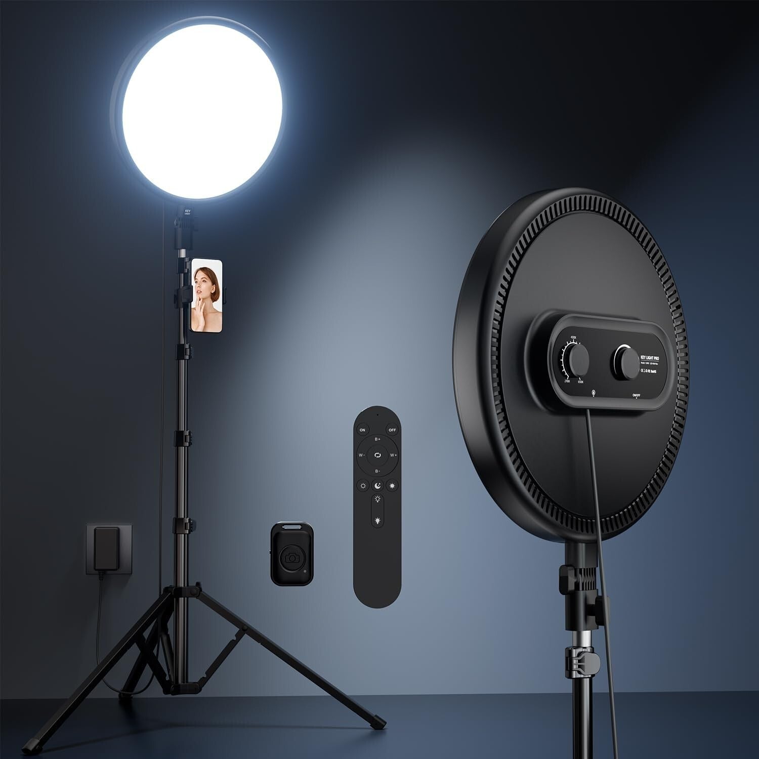 6500K Ring Light with 72'' Tripod and Remote for Live Streaming & Photography