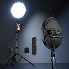 Load image into Gallery viewer, 6500K Ring Light with 72'' Tripod and Remote for Live Streaming &amp; Photography