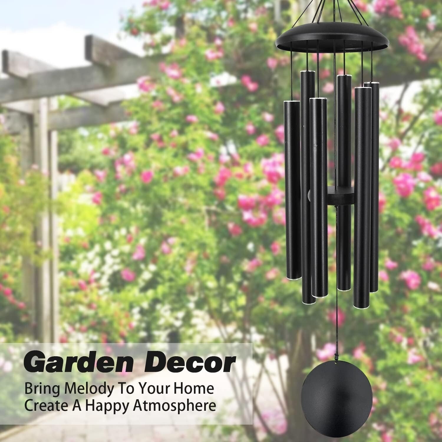 Hand-Tuned 36'' Wind Chimes with 6 Tubes - Perfect for Garden and Memorial Gifts