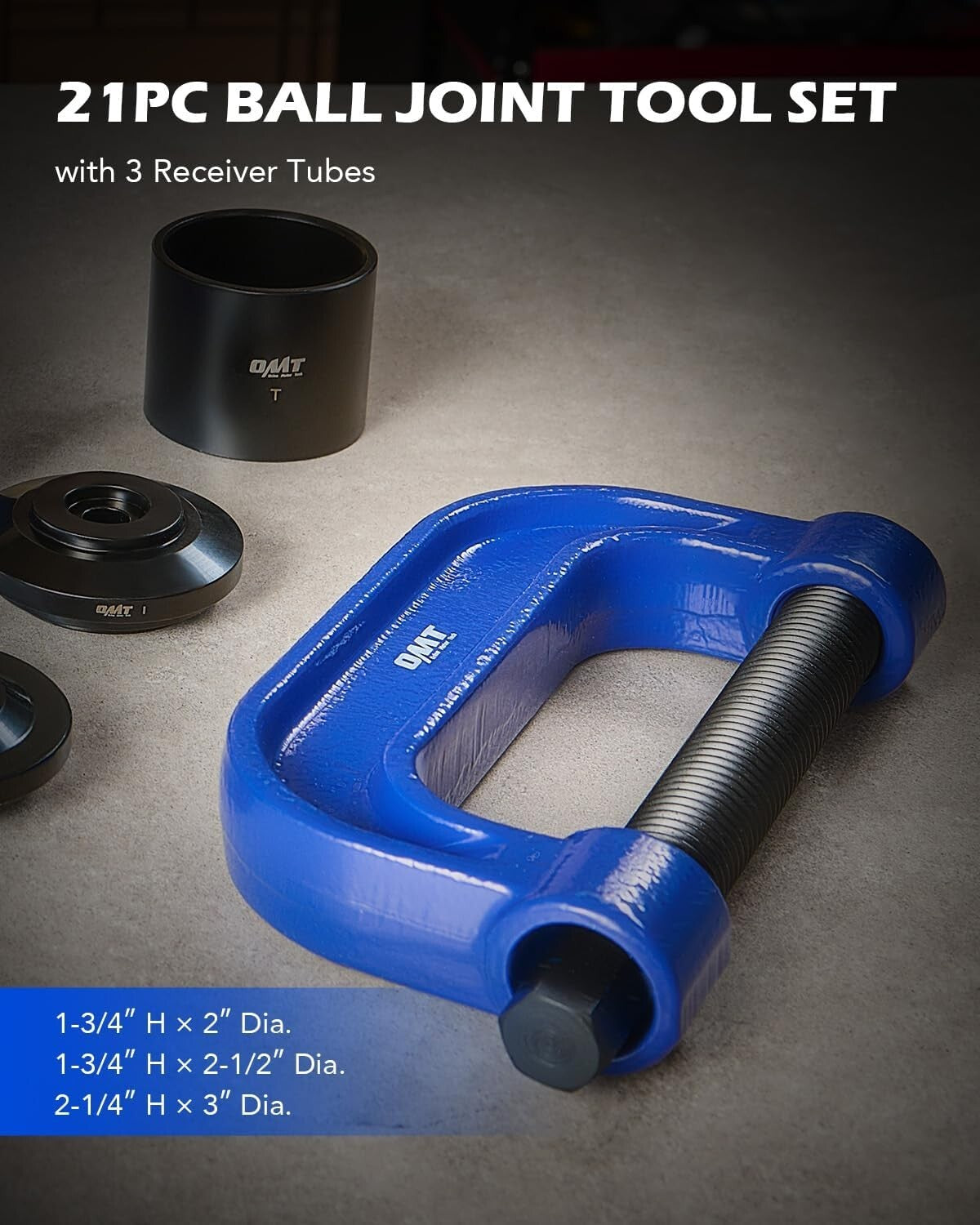 Professional 21PCS Ball Joint and Bushing Removal Tool Set for Diverse Vehicles