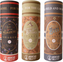 Load image into Gallery viewer, GMO-Free Wildflower Seed Shaker - Hummingbird, Monarch &amp; Bee Mix for 1,000 sq ft