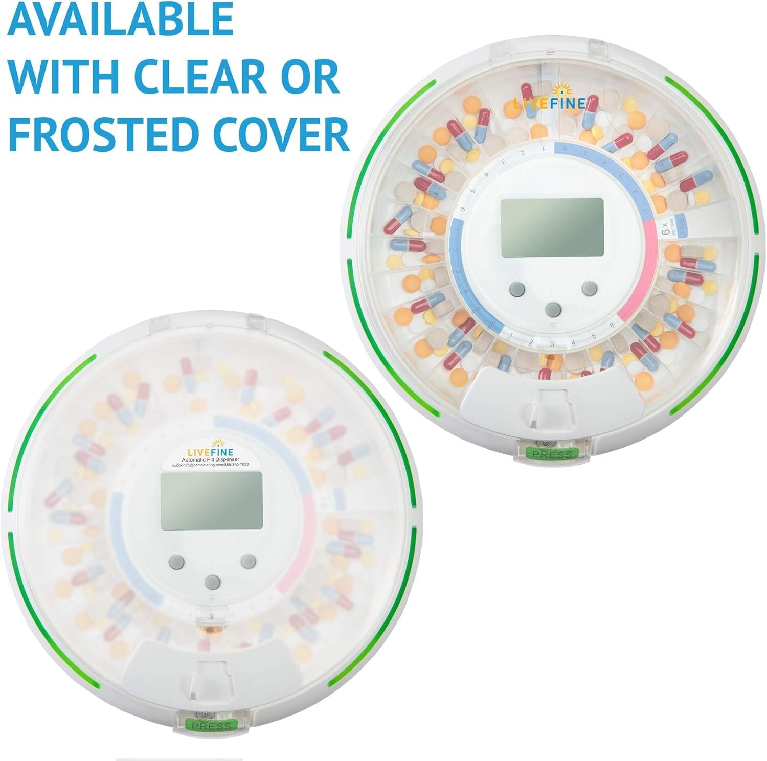 Automatic 28-Day Pill Dispenser with LCD Display & Sound Alerts for Caregivers