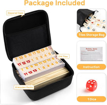 Load image into Gallery viewer, Family Rummy Cube Game 8 Player Edition with Vibrant Tiles and Wooden Holders