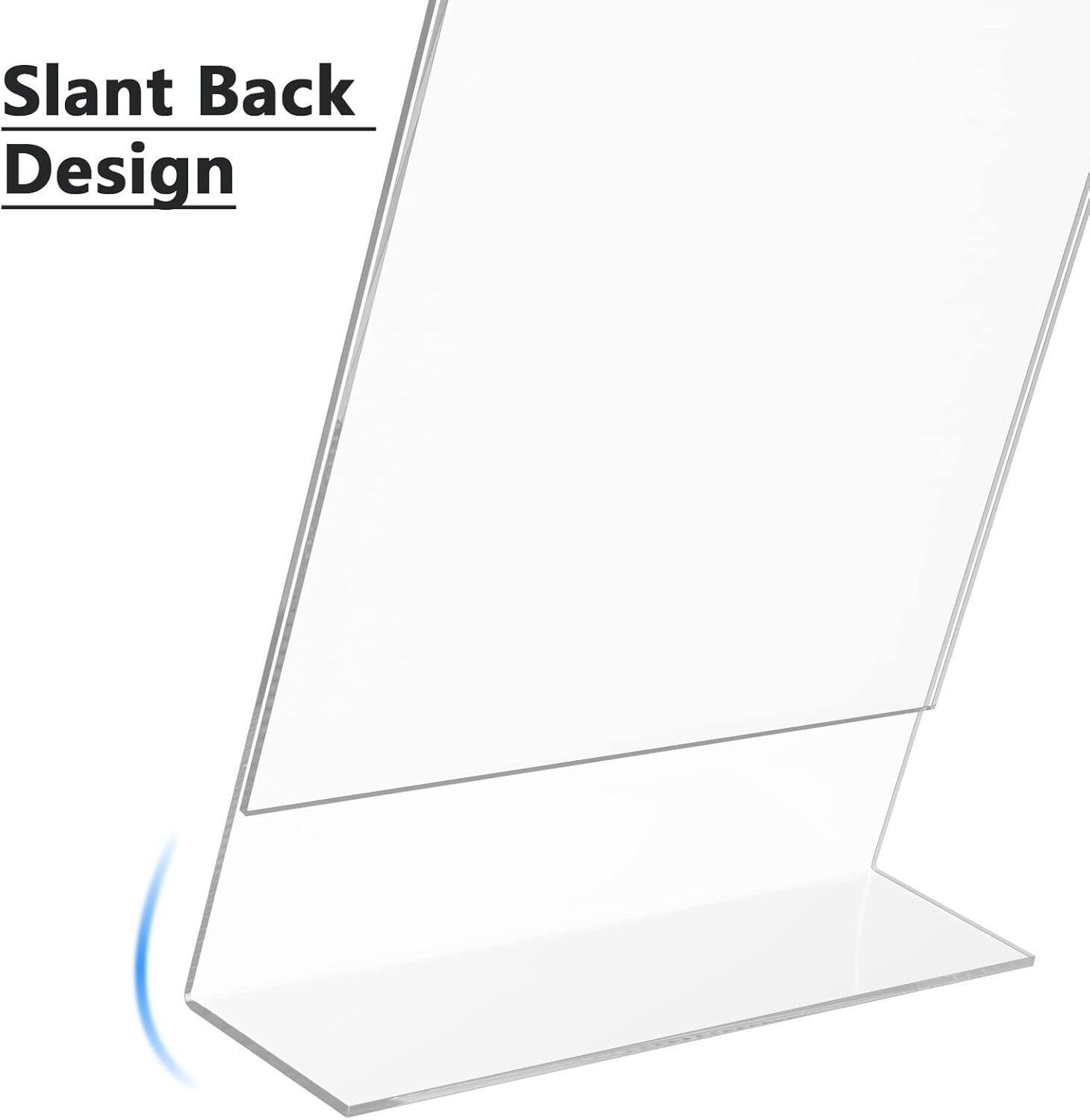 Clear Acrylic Display Frames 20-Pack, Slant Back Design - Perfect for Offices