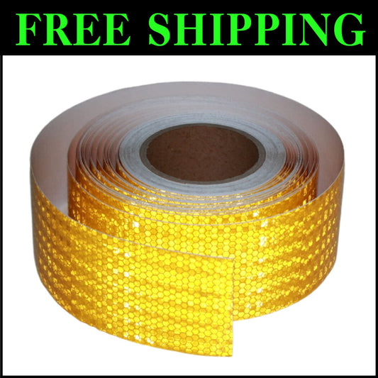 Durable Yellow Reflective Adhesive Tape - 3 Inch x 66 Feet for Versatile Use