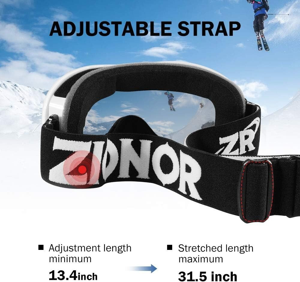 Comfy OTG Ski Goggles with Anti-Fog & UV Protection - Ideal for Youth & Adults