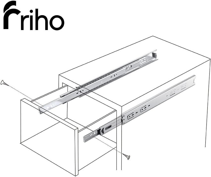 10 Pairs of 18 Inch Heavy-Duty Ball Bearing Drawer Slides - Full Extension