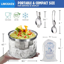 Load image into Gallery viewer, Elegant Chilled Dip Bowl Set with Ice Holder - Perfect for Outdoor Entertaining!