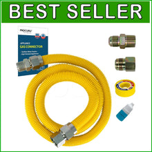 Load image into Gallery viewer, Professional-Grade 60" Gas Flex Connector with SafeGuard Coating and Accessories